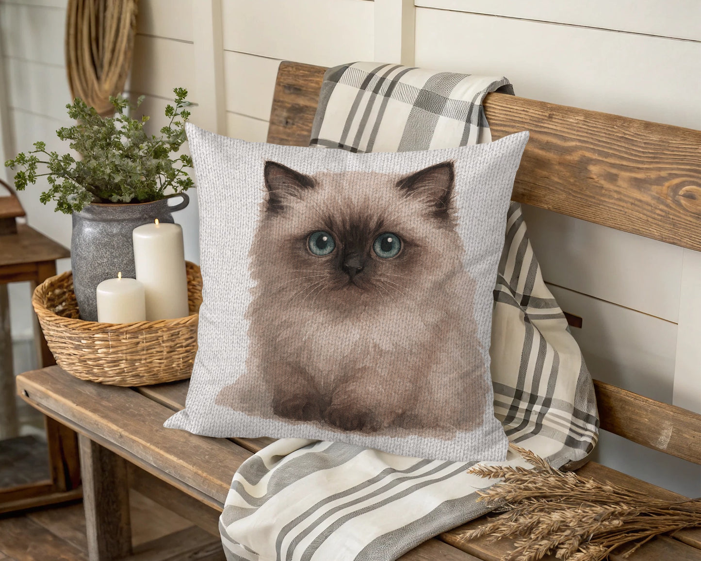 Adorable Cat Print Pillow for Home Decor Product Type