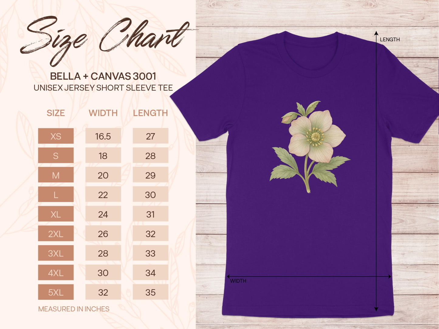 Purple Floral Design Unisex Jersey Short Sleeve Tee product