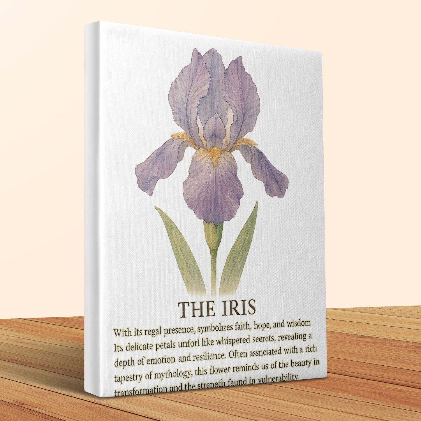 Beautiful Purple Iris Inspirational Canvas Print product