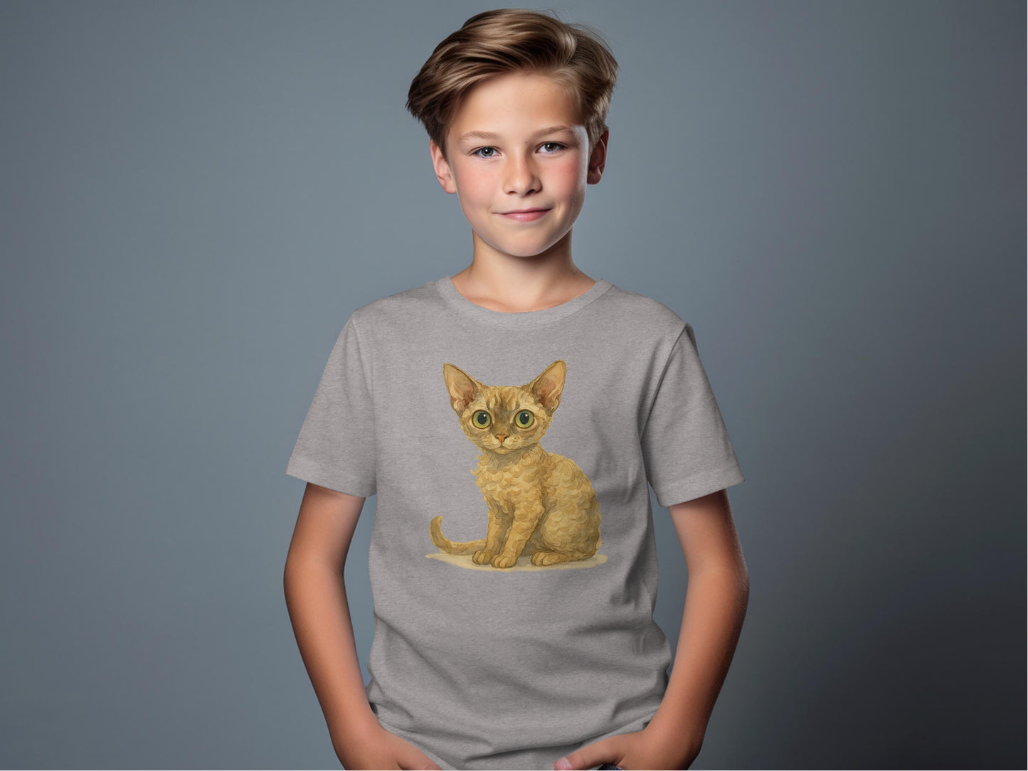 Adorable Cat Illustration on Youth T-Shirt product