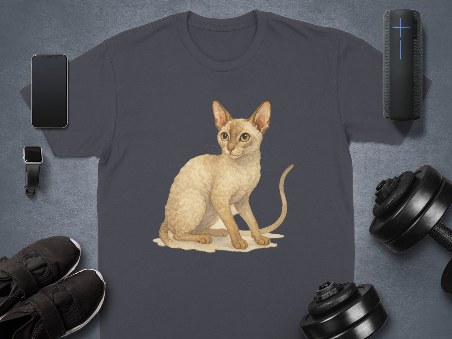 Cute Kitten Design on Dark Gray T-Shirt product