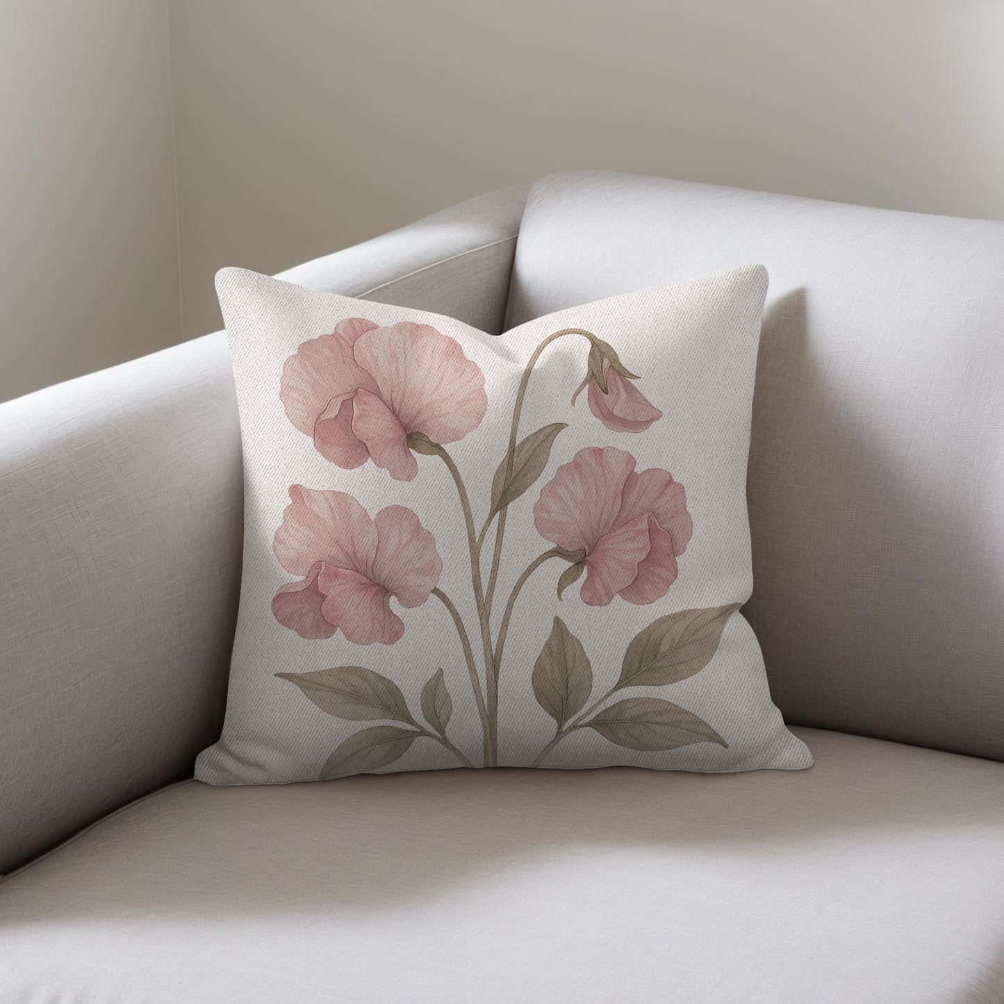 Floral Design Throw Pillow for Home Decor product