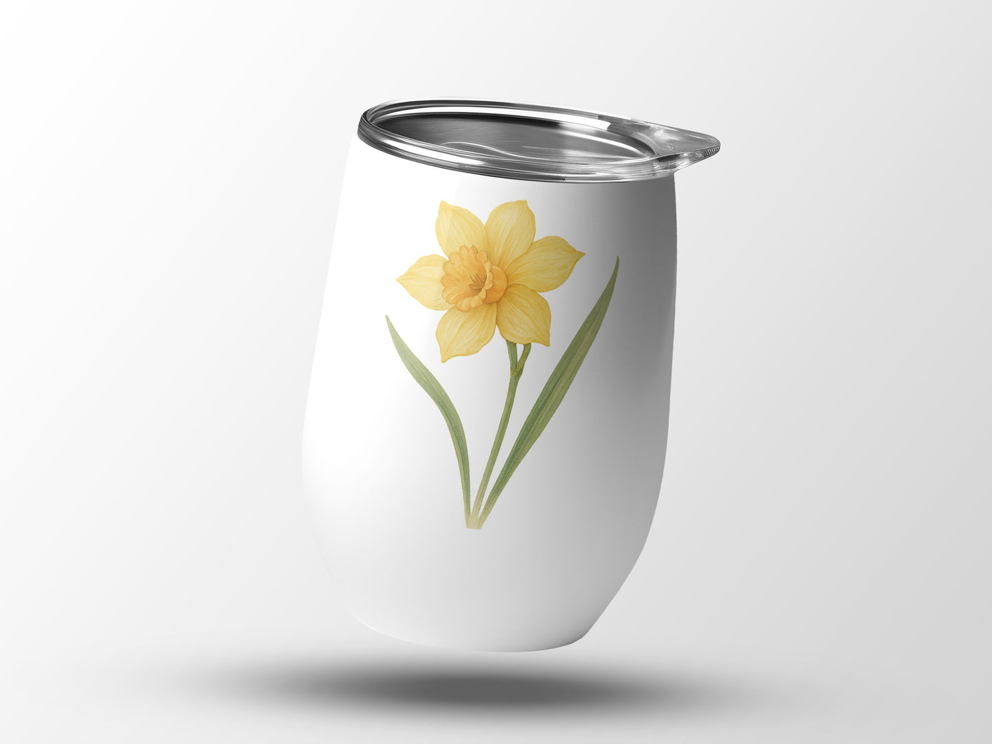 Daffodil Flower Print White Insulated Tumbling Mug product type