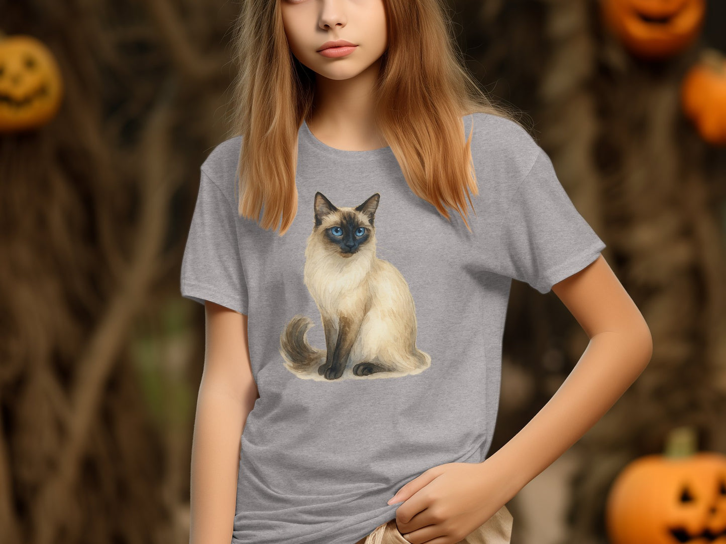 Cute Siamese Cat Halloween Shirt Product