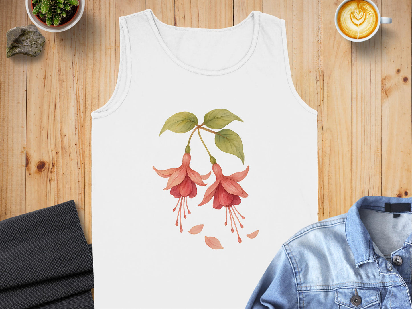 Elegant Floral Design Sleeveless Summer Tank product type