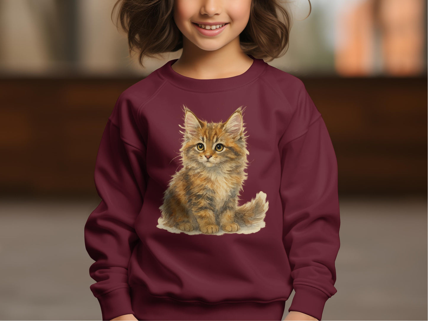 Cute kitten print children's clothing product type