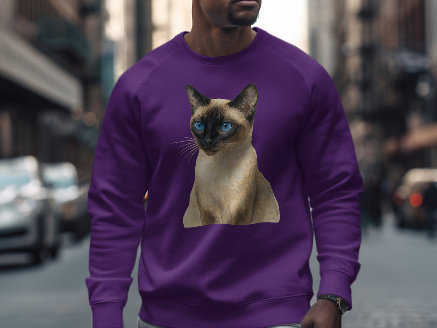 Blue Eyed Siamese Cat Sweatshirt for Cat Lovers product type
