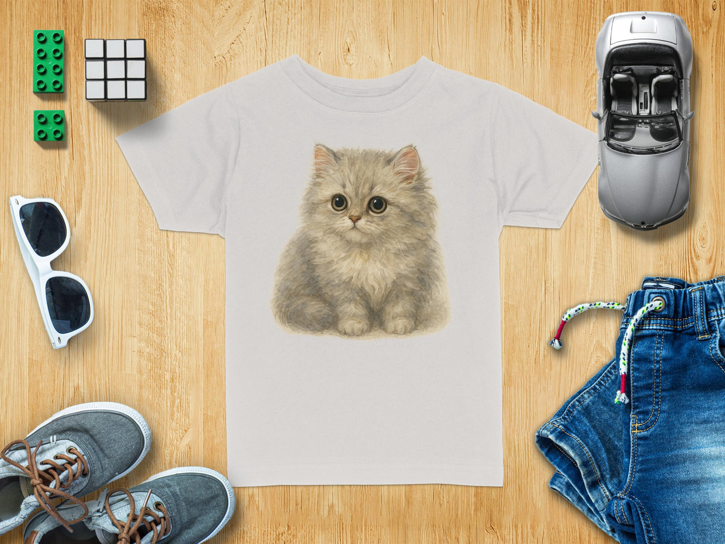 Adorable Kitten Print Children's T-shirt product type