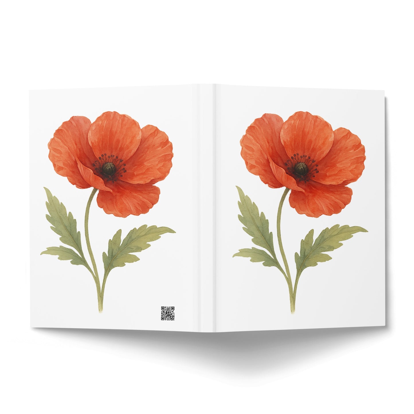 Vibrant Red Poppy Design on Premium Notebook product