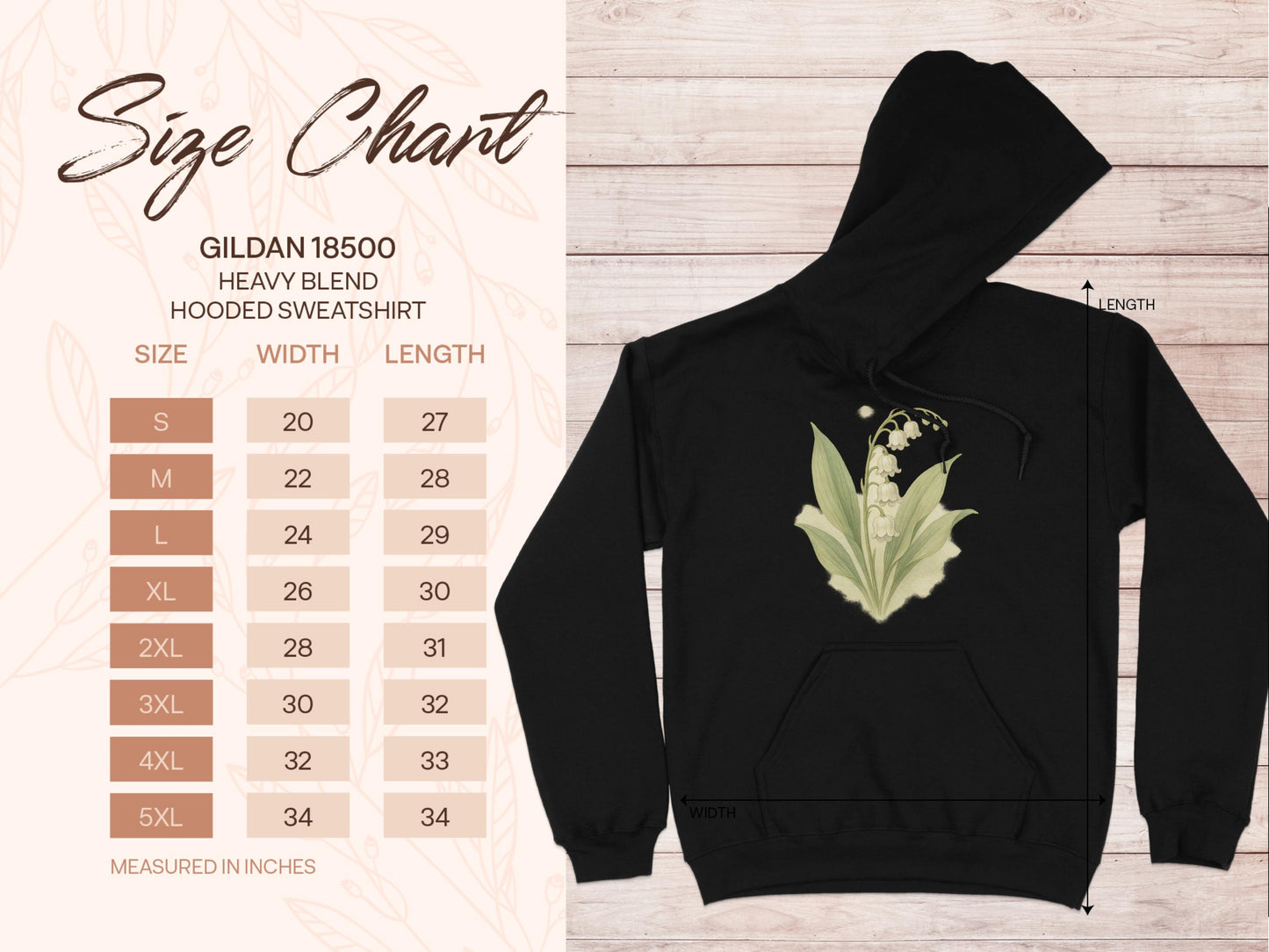 Lily of the Valley Graphic Print Hoodie product