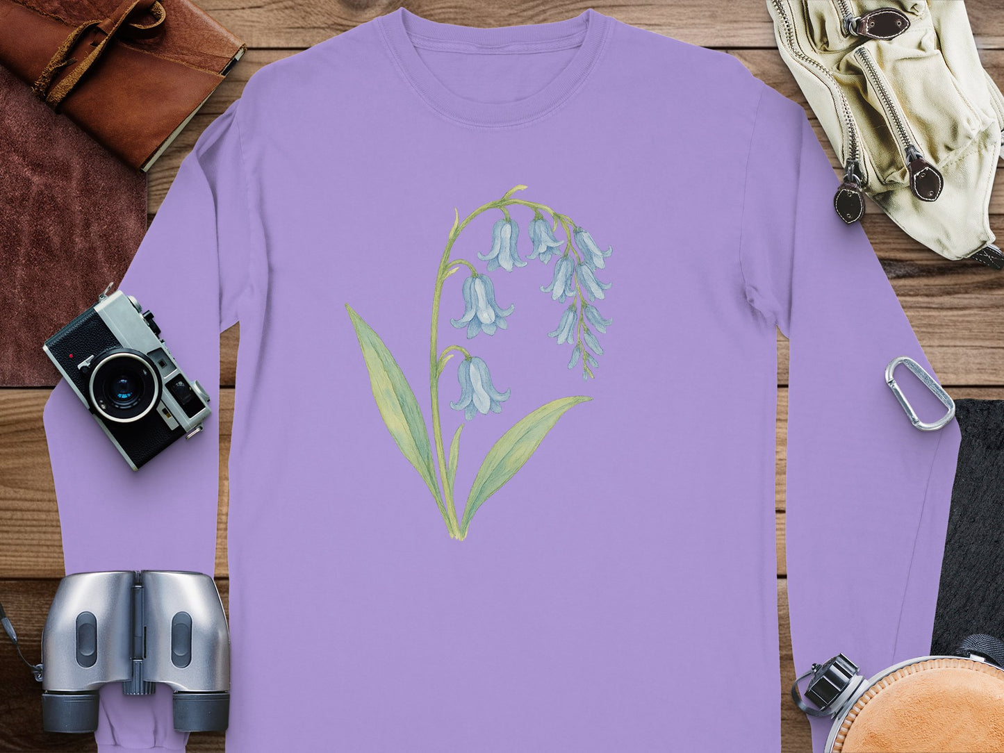Elegant Botanical Design on Lavendel Background Shirt product type
