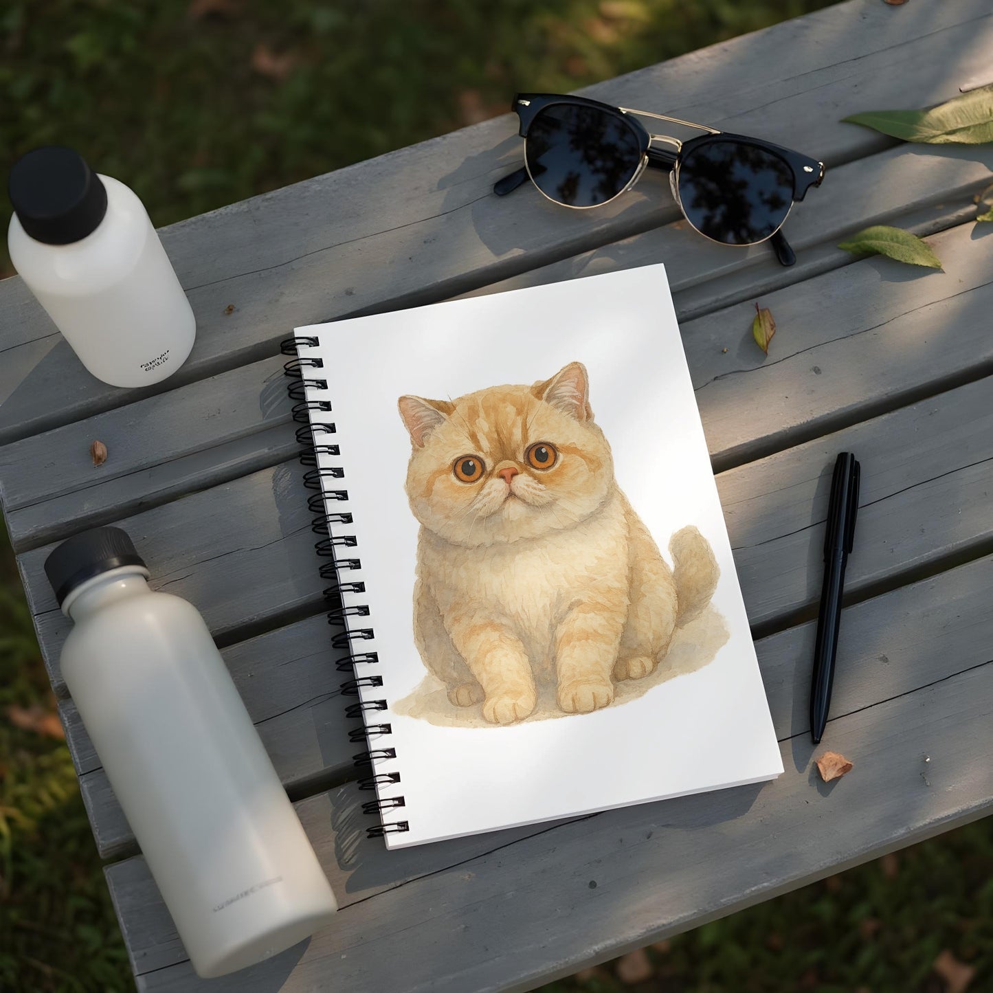 Cute Orange Cat Illustration Spiral Notebook product type