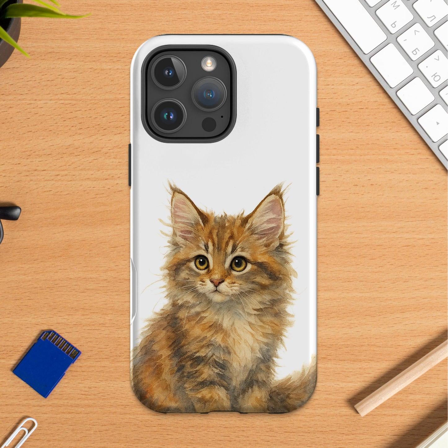 Cute Fluffy Kitten Design Phone Case product