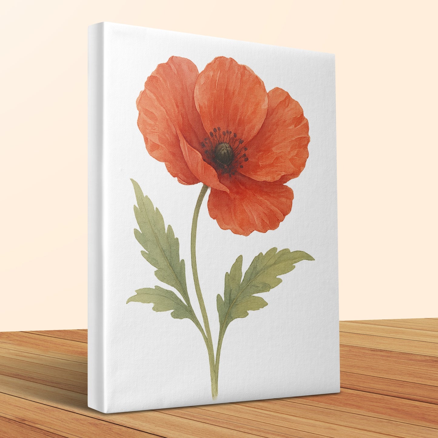 Beautiful Red Flower Botanical Canvas Wall Art product