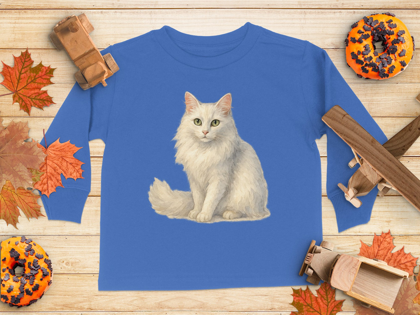 White Cat Graphic Long Sleeve Shirt product type