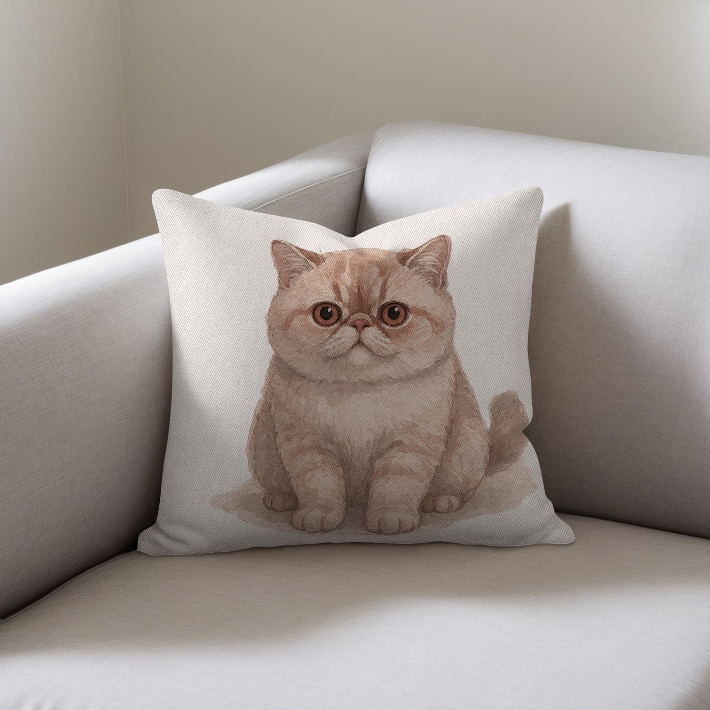 Adorable Cat Illustration Couch Pillow product type