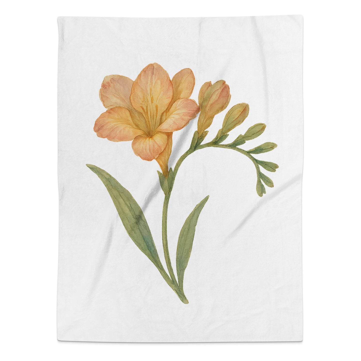 Floral Artwork with Orange Flowers Blanket product