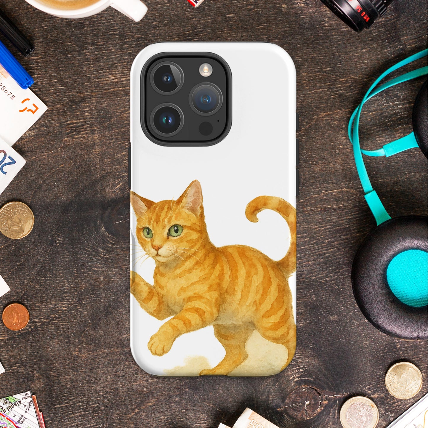 Orange Tabby Cat Design on Phone Case product