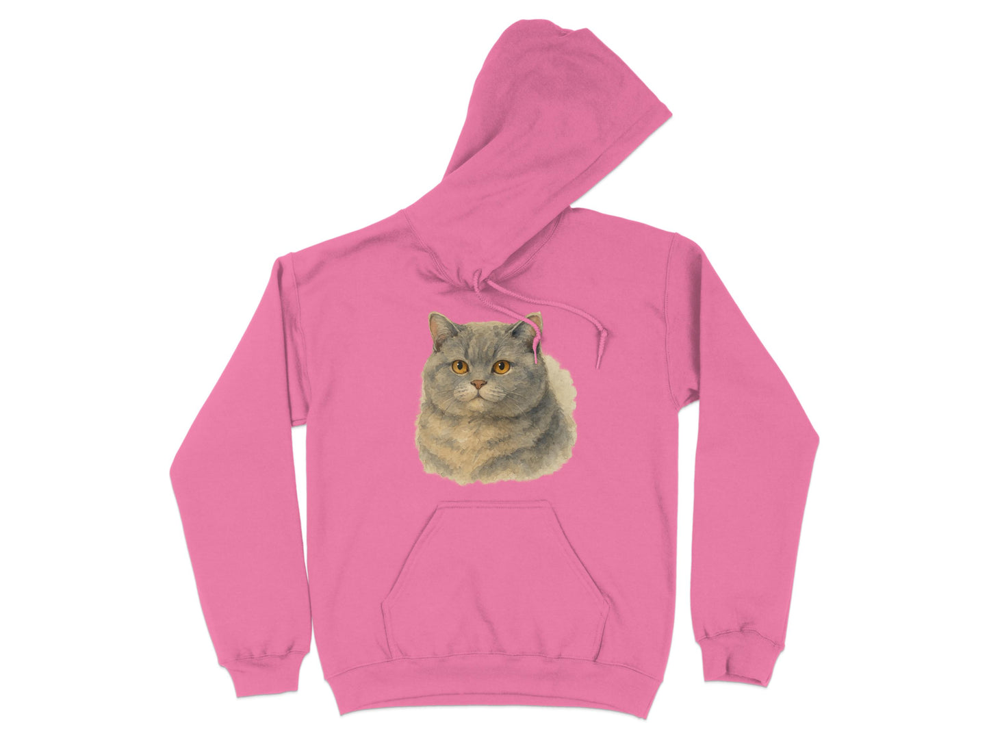 Cozy Pink Hoodie with Fluffy Cat Print Hoodie Product