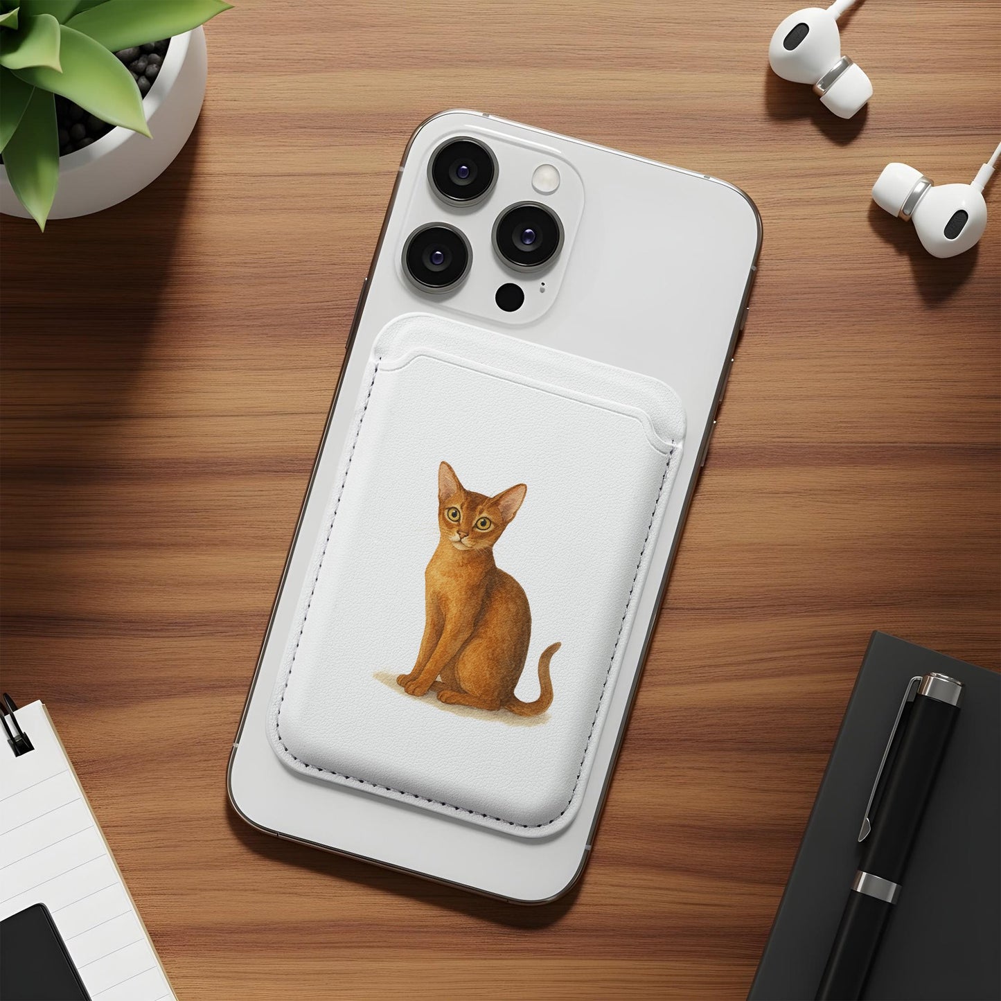 Cute Cat Phone Wallet on Desk Phone Accessory Product