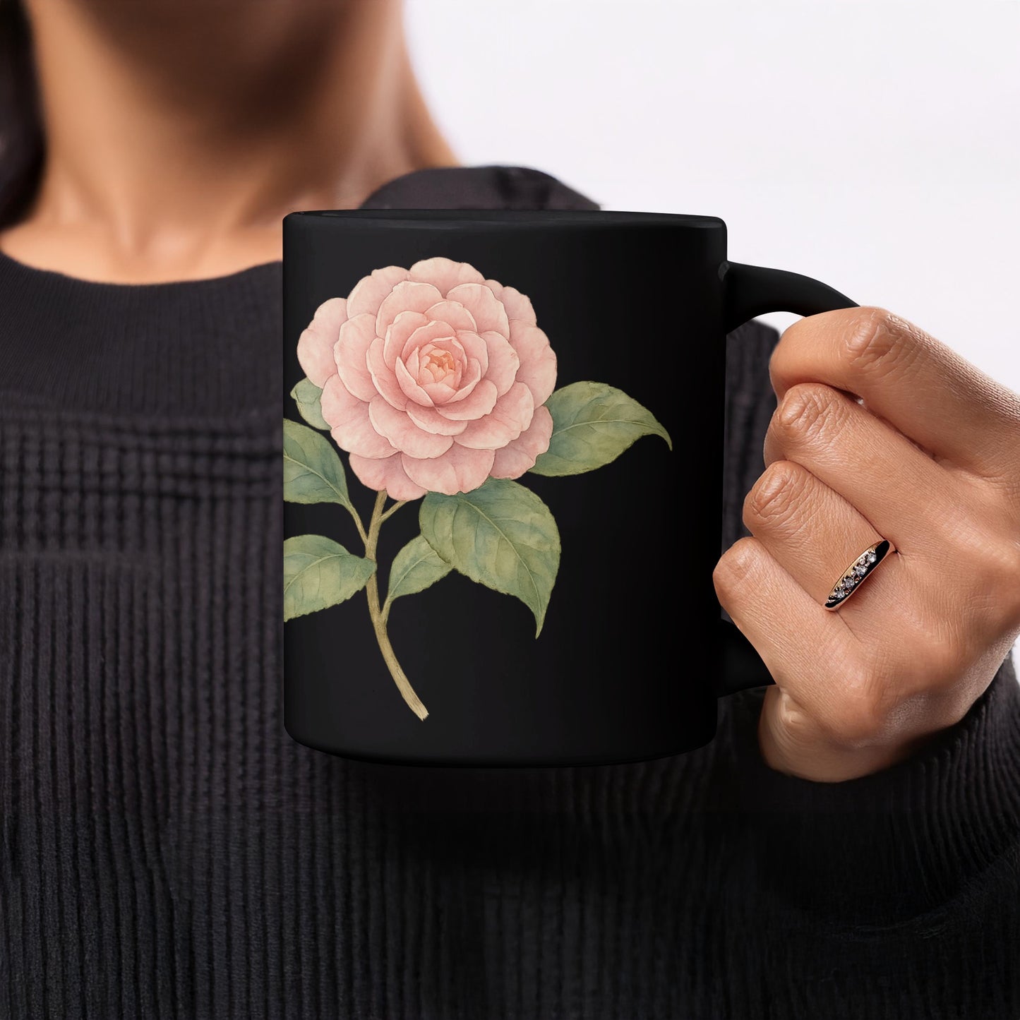 Beautiful Large Pink Flower Patterned Mug product type