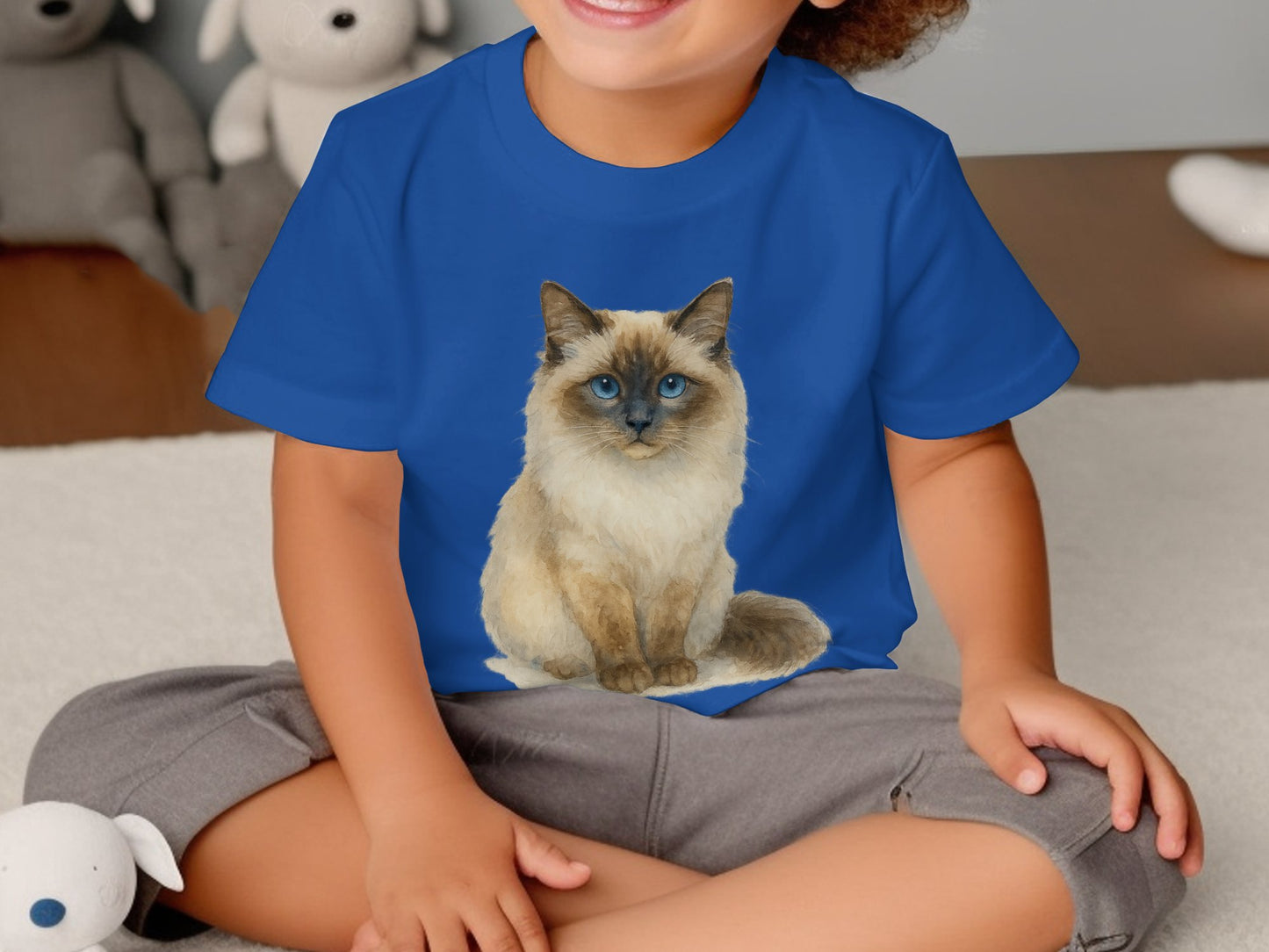 Cute Cat Print Fashionable Childrens T-shirt product type