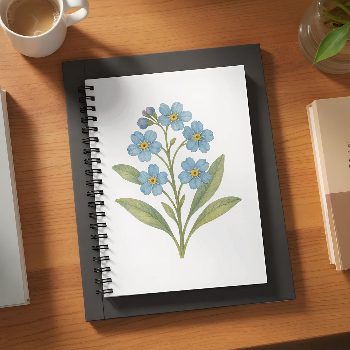 Exquisite Floral Design Spiral Notebook product