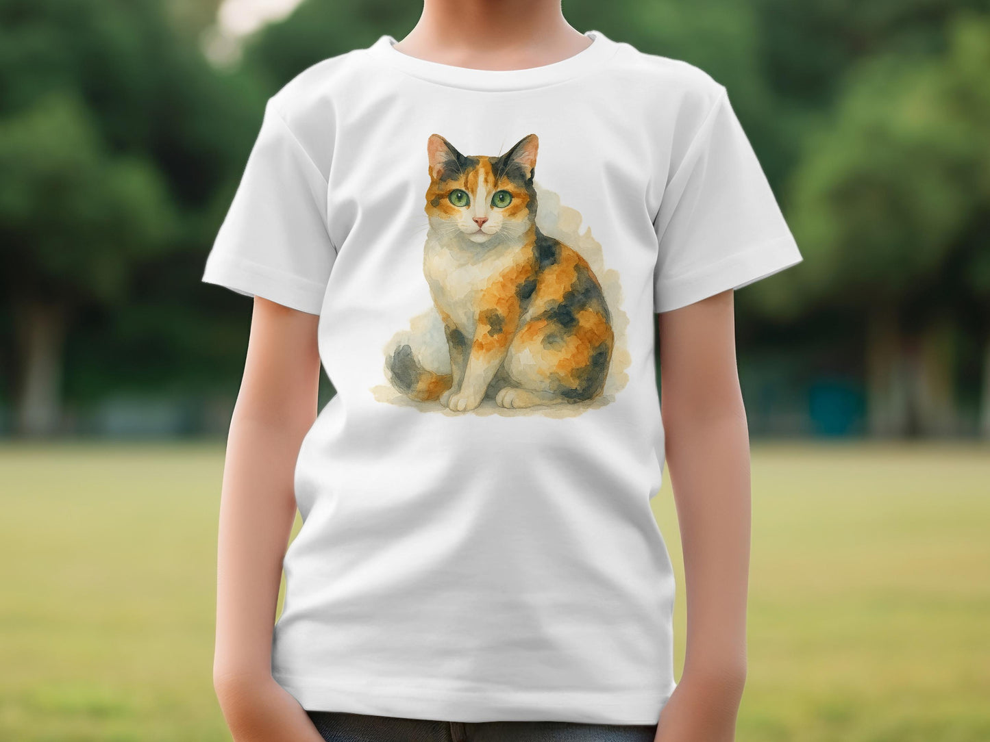 Cute Calico Cat Graphic T-Shirt product type