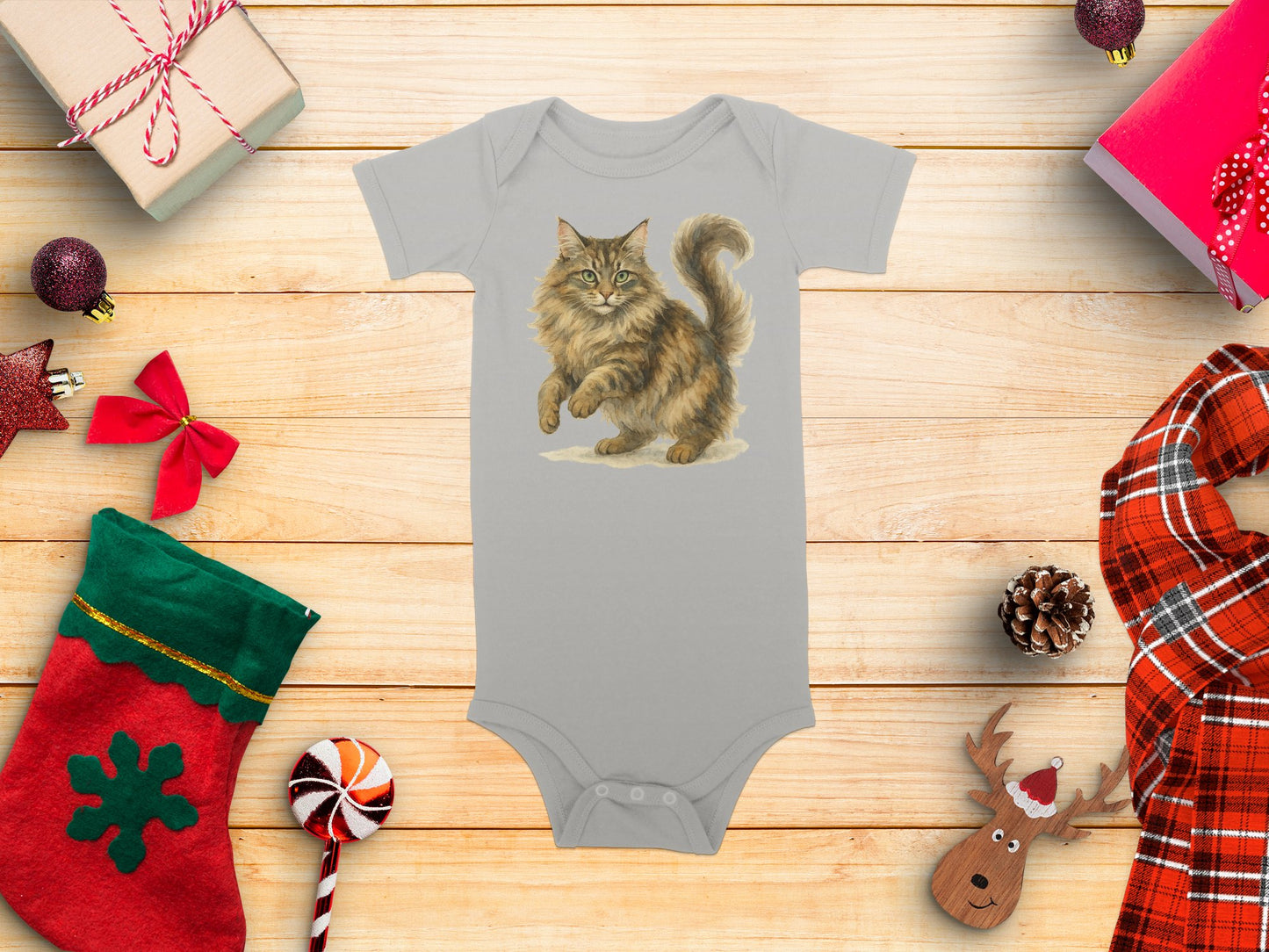 Cute Kitten Printed Romper Perfect Holiday Baby Product