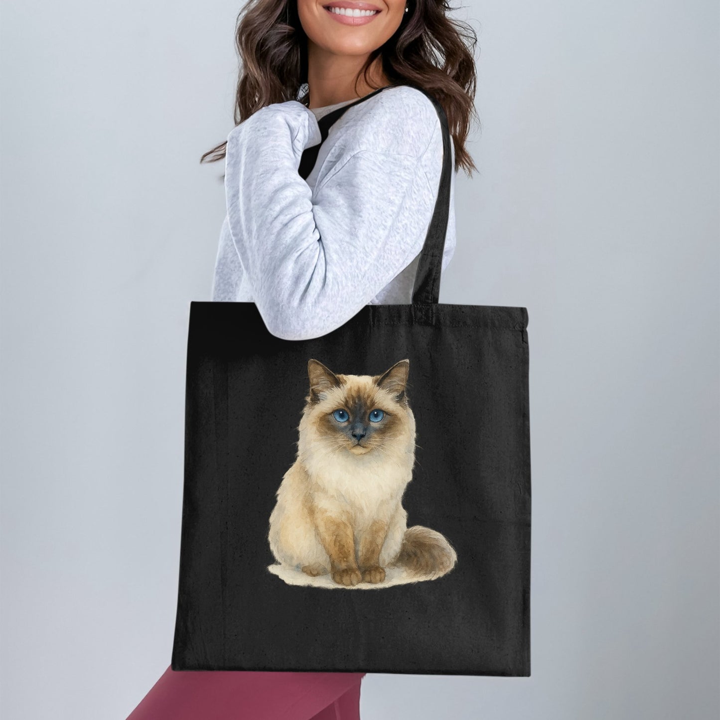 Himalayan Cat Print Tote Bag Shopping Product