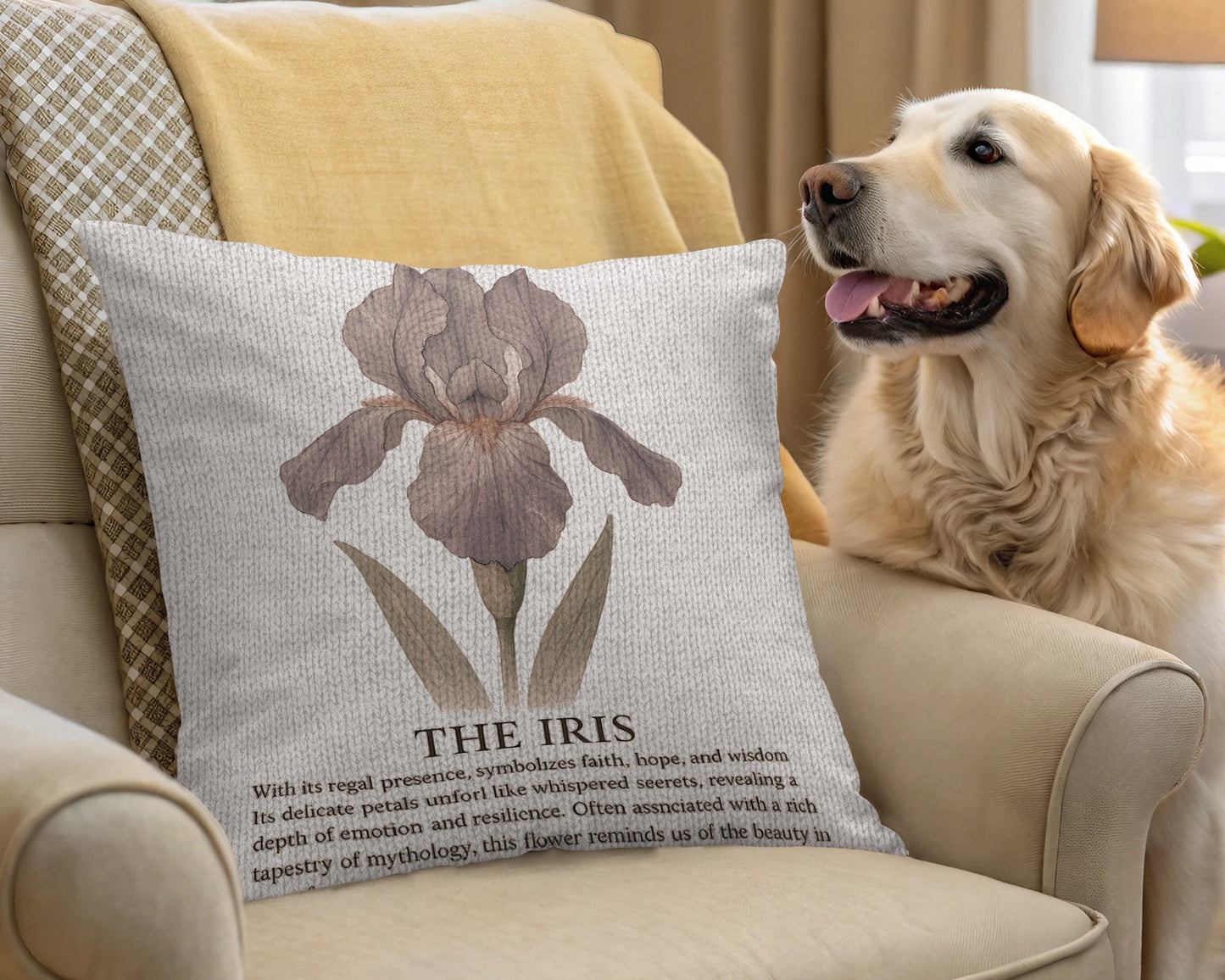 Elegant Iris Decorative Throw Pillow product