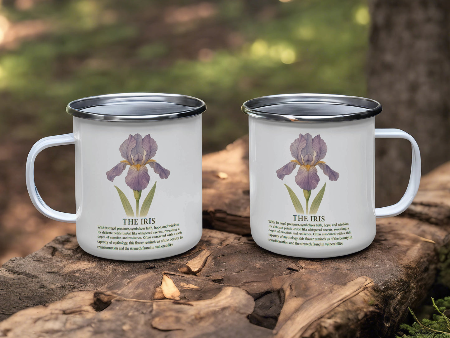 Beautifully Floral Designed Iris Print Mug product