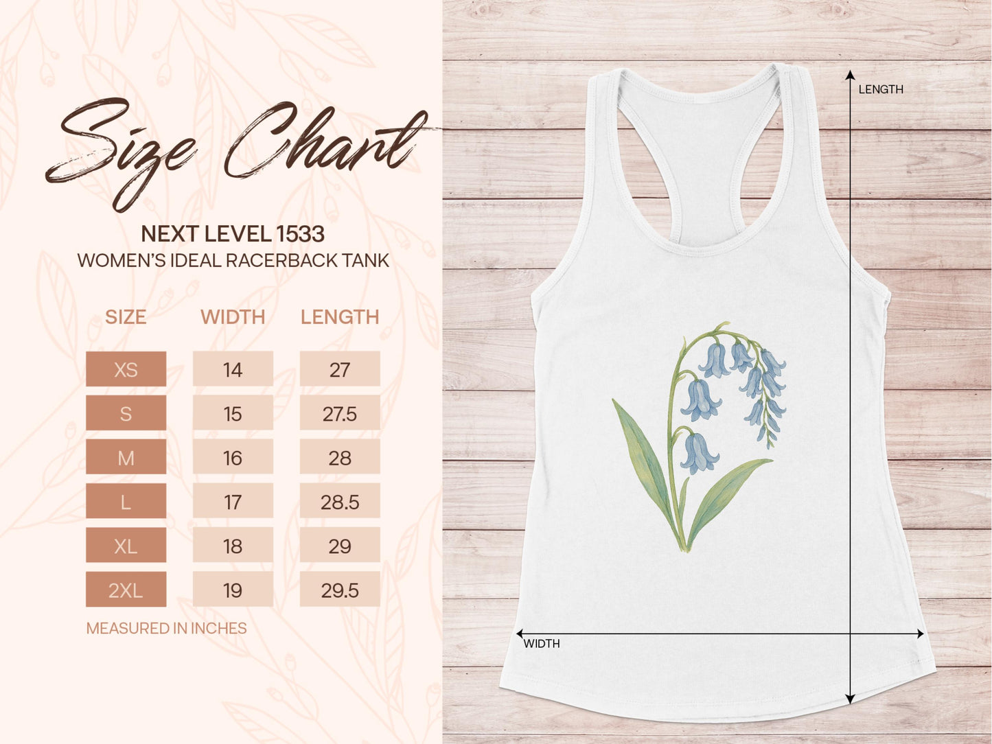 Women's Ideal Racerback Tank with Floral Design product