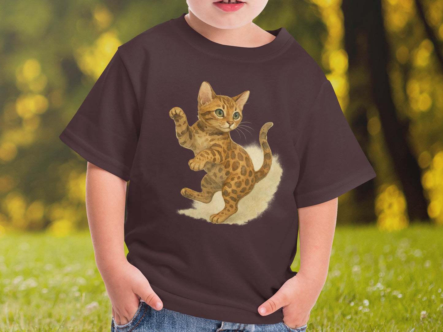 Cute Cartoon Kitten Jumping Kid's T-Shirt product type
