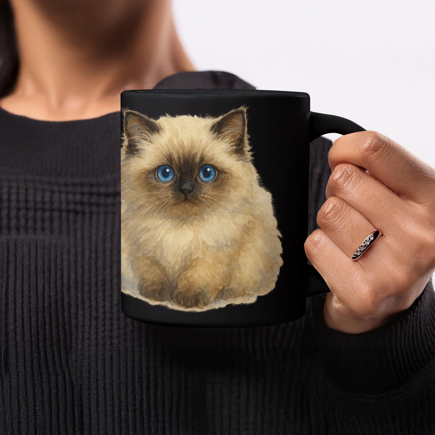 Adorable Fluffy Kitten Design Art Coffee Mug product type