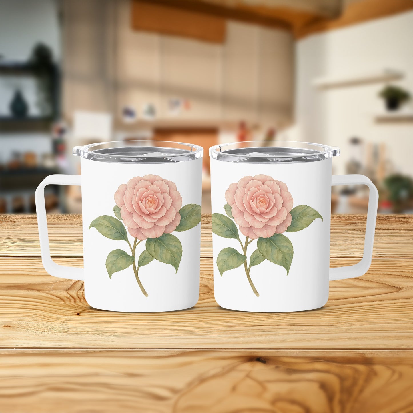 Floral Coffee Mug with Elegant Rose Design product type