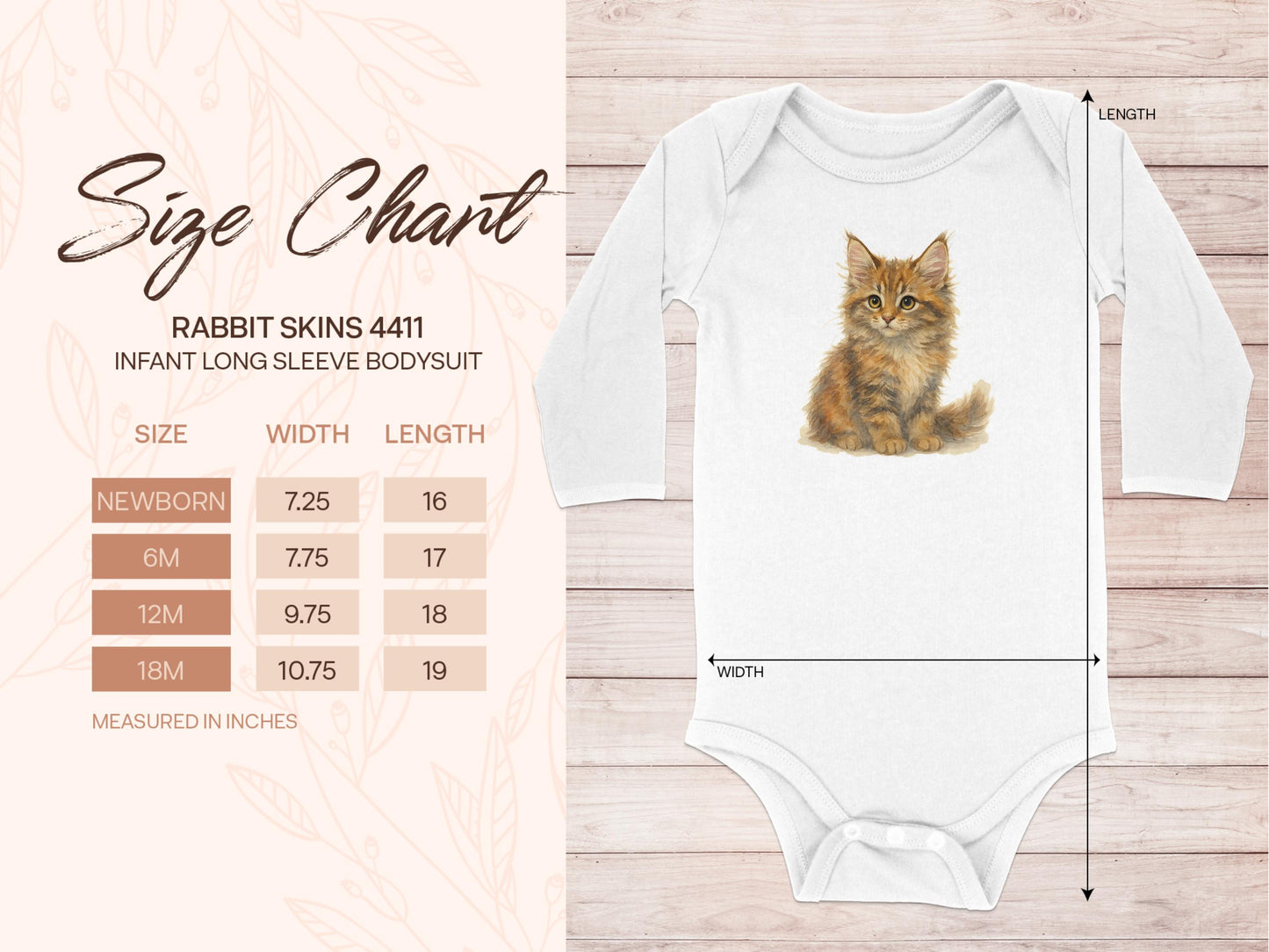 Adorable Kitty Print Long Sleeve Bodysuit product