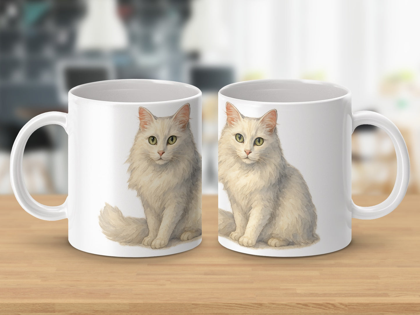 Adorable Majestic Cat Art White Coffee Mug Product