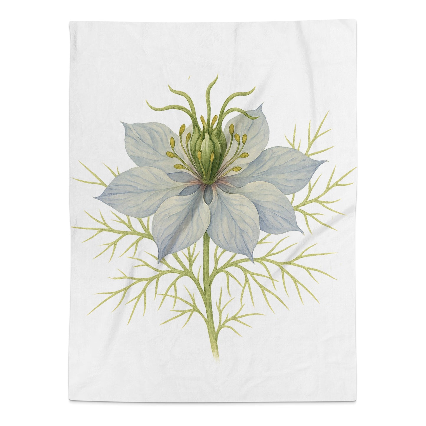 Botanical Green and White Floral Artwork product type