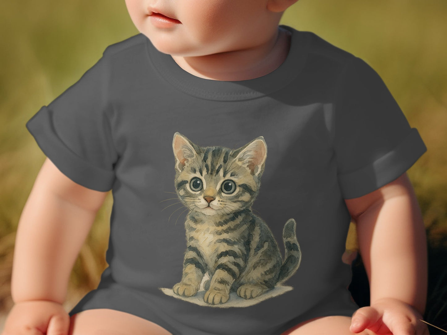 Adorable Baby Onesie with Cute Kitten Graphic product type