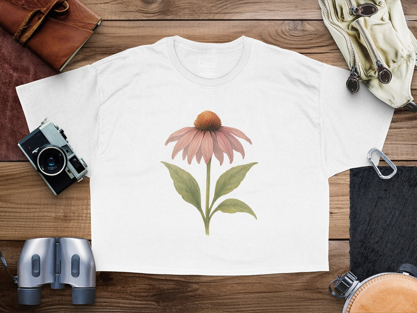 Vintage Floral Print T-Shirt Botanical Inspired Art product