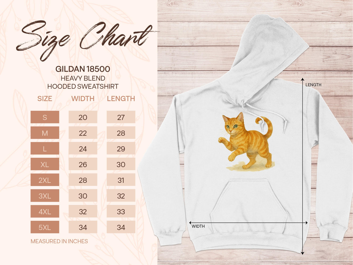 Cute Orange Cat Design Hooded Sweatshirt product