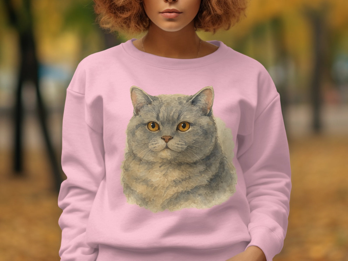 Cute Cat Graphic Light Pink Sweatshirt product