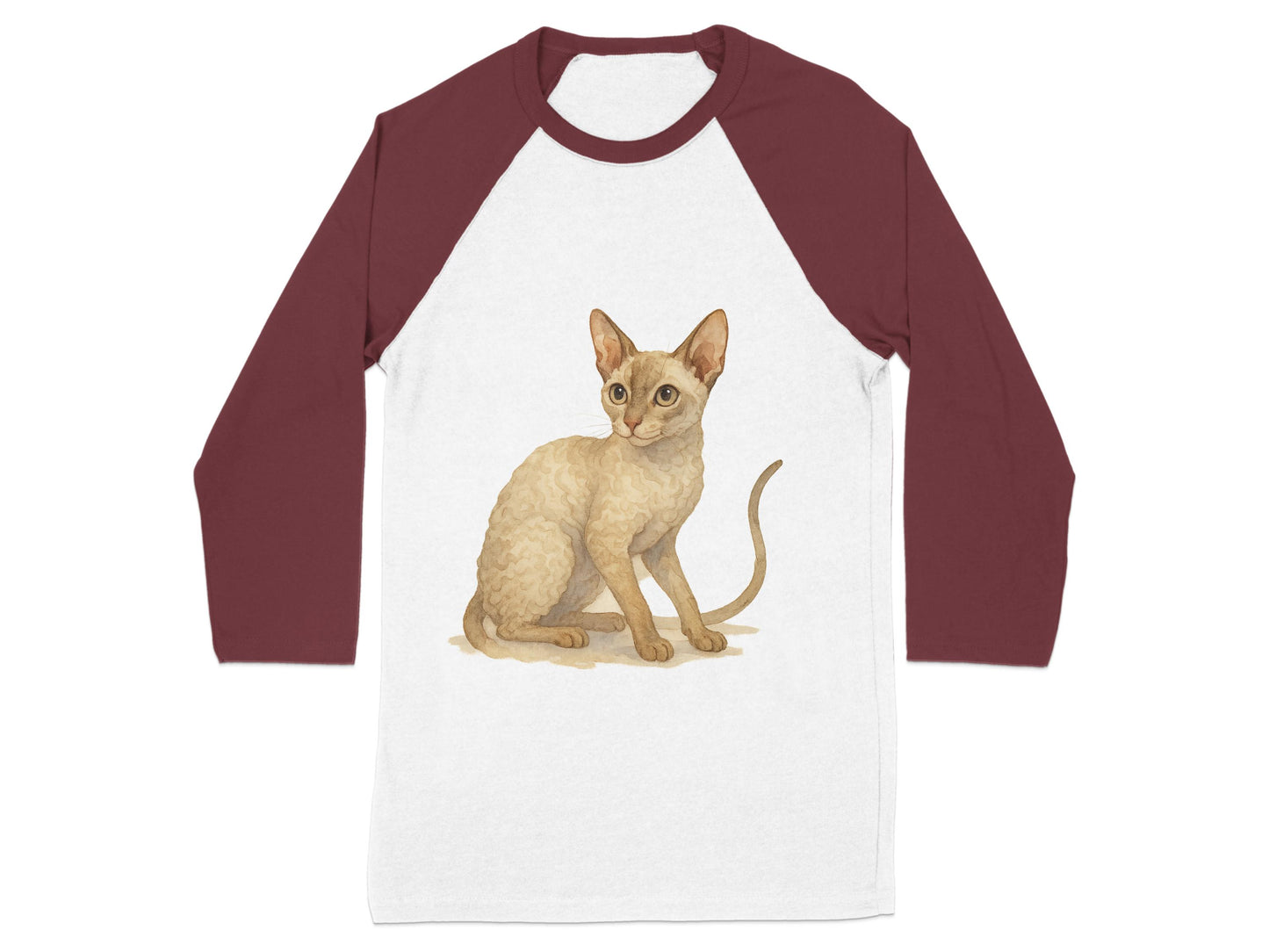 Cute Cat Design Raglan Sleeve Baseball Shirt product