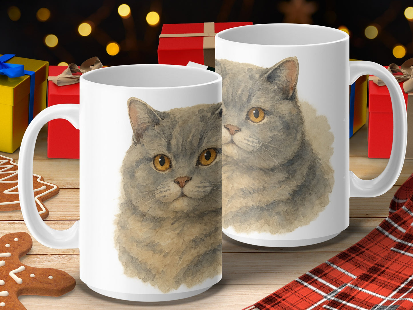 Cute Cat Portrait Coffee Mug Perfect Holiday Gift product
