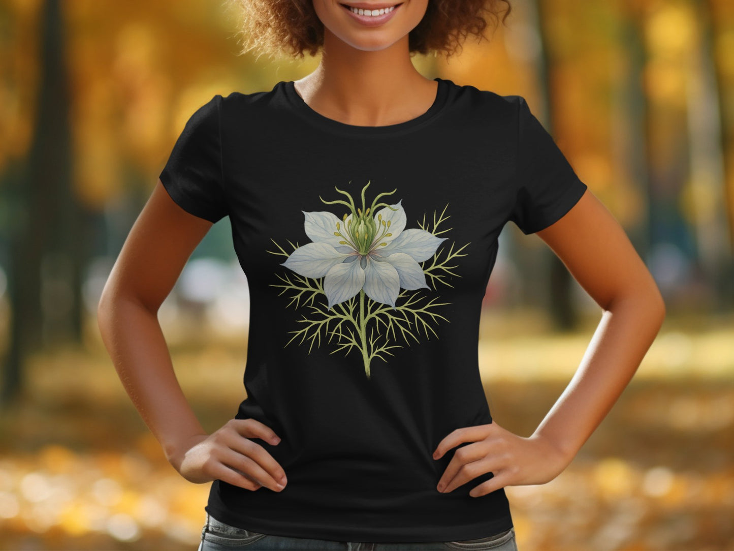 Elegant Floral Design Printed T-shirt product type