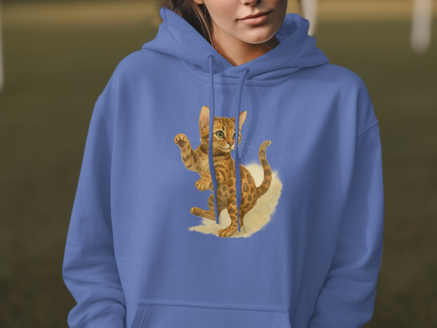 Cute Playful Kitten in Sand Graphic Hoodie product