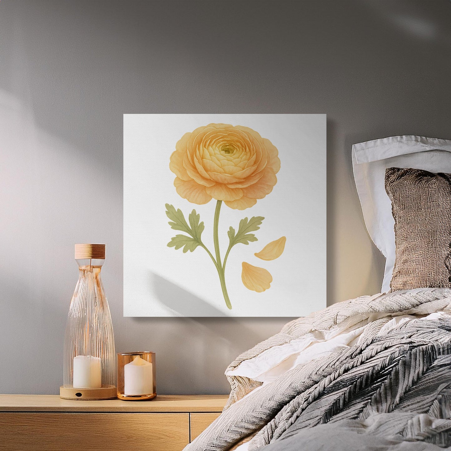 Yellow Flower on Canvas Wall Art Decor product