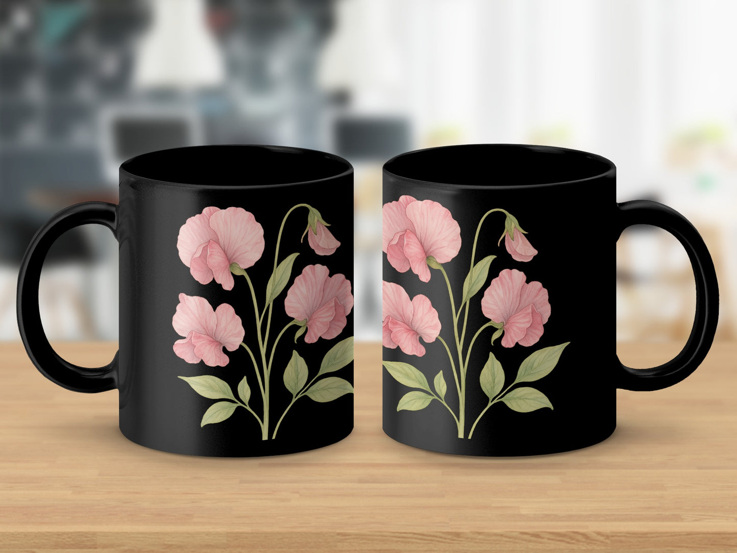 Floral Design Coffee Mug with Pink Blossoms product type