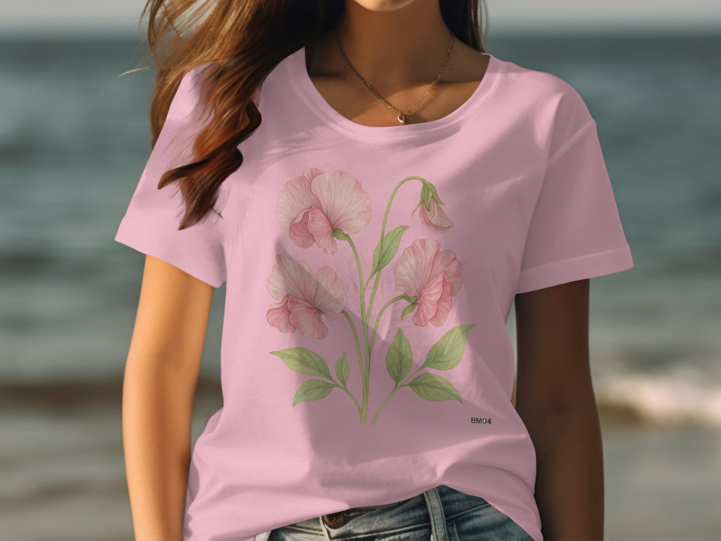 Pink Floral Design Short-Sleeve Casual Shirt product